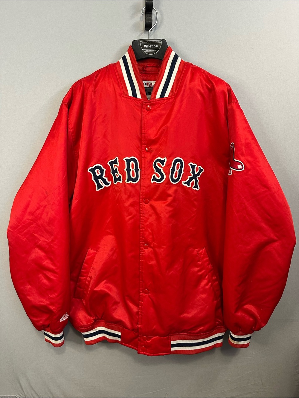 Majestic Vintage Boston Red Sox Satin Bomber Jacket
